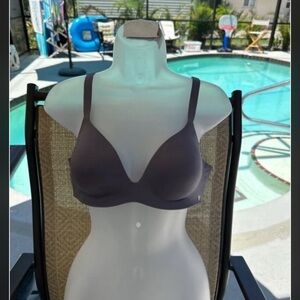 Victoria's Secret Gray Molded Cup Bra with Adjustable Straps 36B